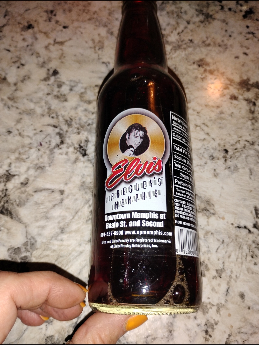 Pepsi Elvis Presley Memphis Brown & White Bottle